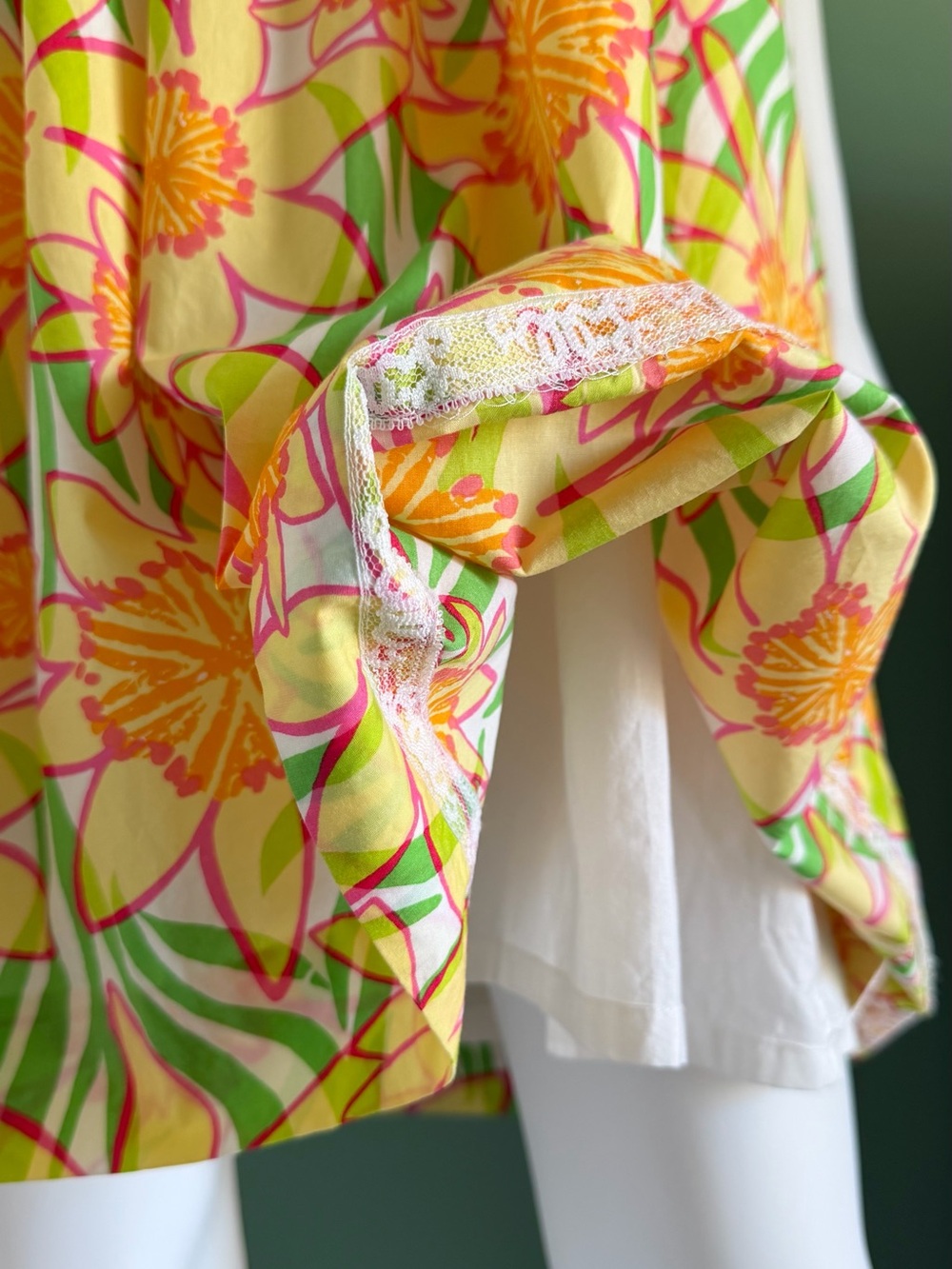 Lilly Pulitzer Strapless Daffodil Print Strapless Sundress in Yellow/Green/Pink - Picture 12 of 13